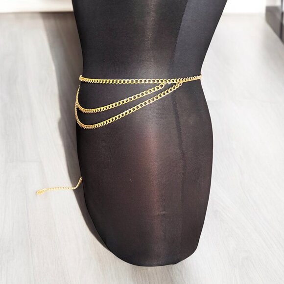 Multi-layer Metal Link Chain Belt - Picture 4 of 7